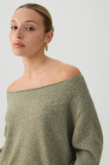 Off Shoulder Knit Sweater