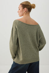 Off Shoulder Knit Sweater