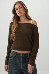 Off Shoulder Knit Sweater