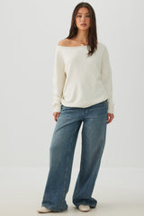 Off Shoulder Knit Sweater
