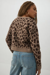 Leopard Jacquard Cardigan