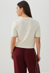 Short Sleeve Crew Neck Sweater