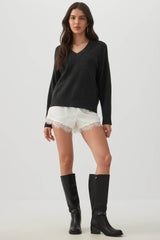 V-Neck Knit Sweater