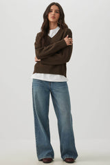 V-Neck Knit Sweater