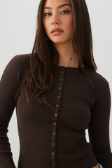Slim Fit Button Front Cardigan