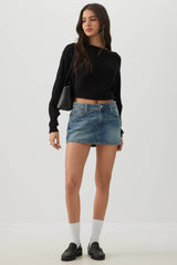 Ribbed Dolman Sleeve Sweater