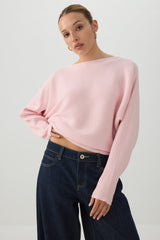 Ribbed Dolman Sleeve Sweater