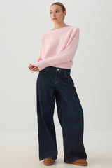 Ribbed Dolman Sleeve Sweater