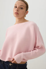 Ribbed Dolman Sleeve Sweater