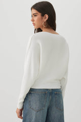 Ribbed Dolman Sleeve Sweater