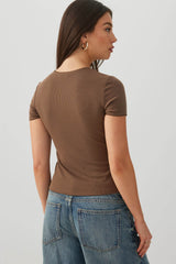 Button Front Short Sleeve Cardigan