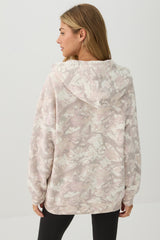 MADESOFTâ¢ Fleece Oversized Foliage Zip Up Hoodie