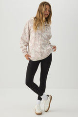 MADESOFTâ¢ Fleece Oversized Foliage Zip Up Hoodie