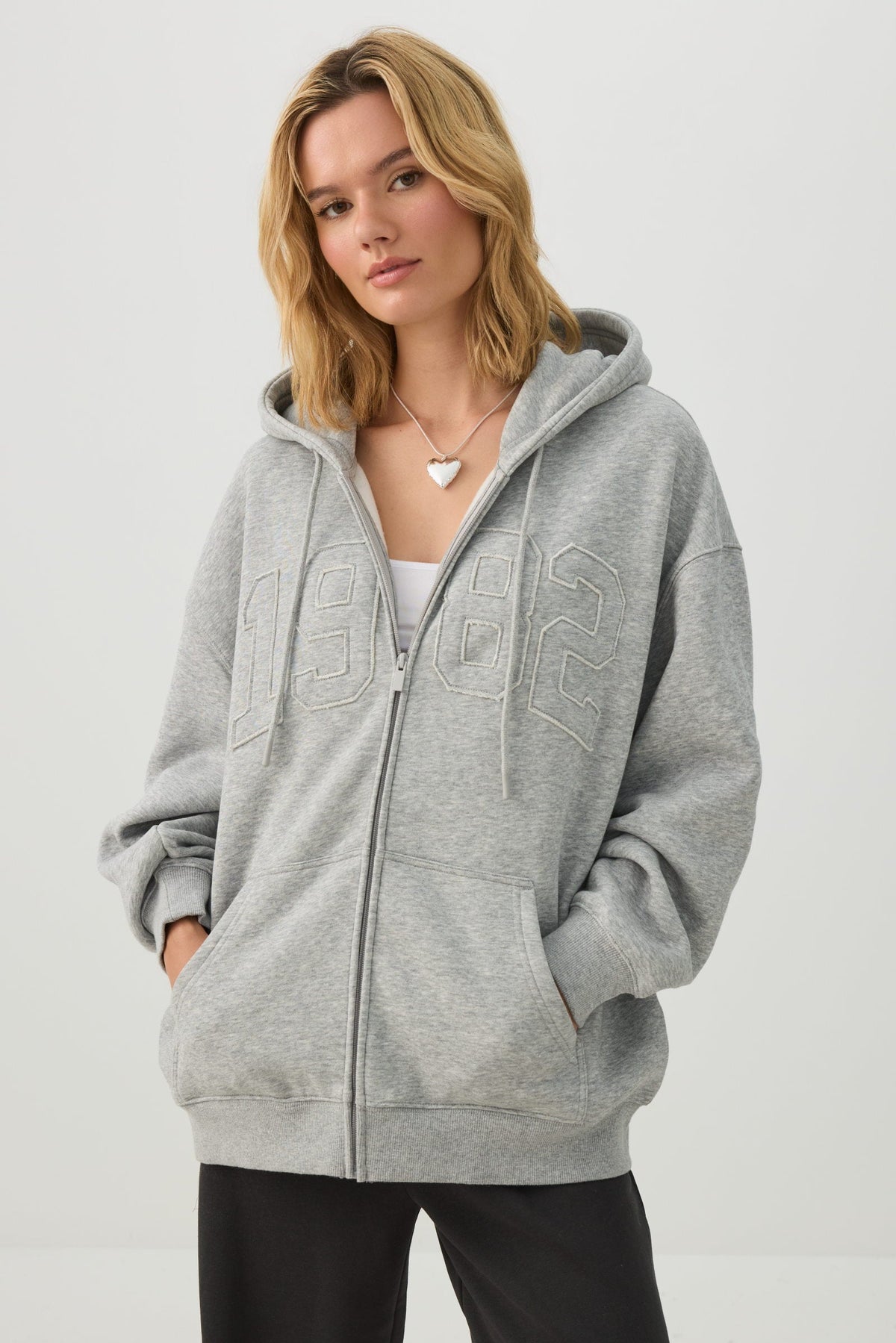 MADESOFTâ¢ Fleece Oversized Zip Up Hoodie
