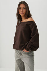 MADESOFTâ¢ Fleece Off Shoulder Sweatshirt