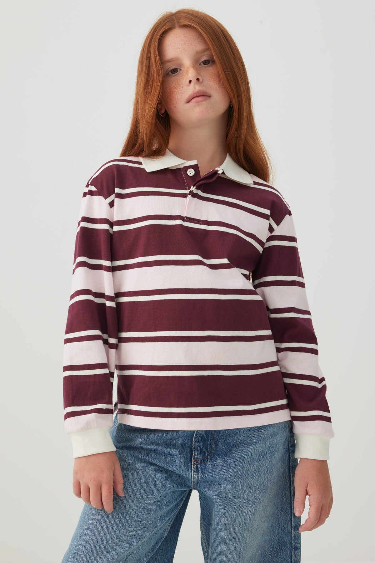 Striped Polo Top