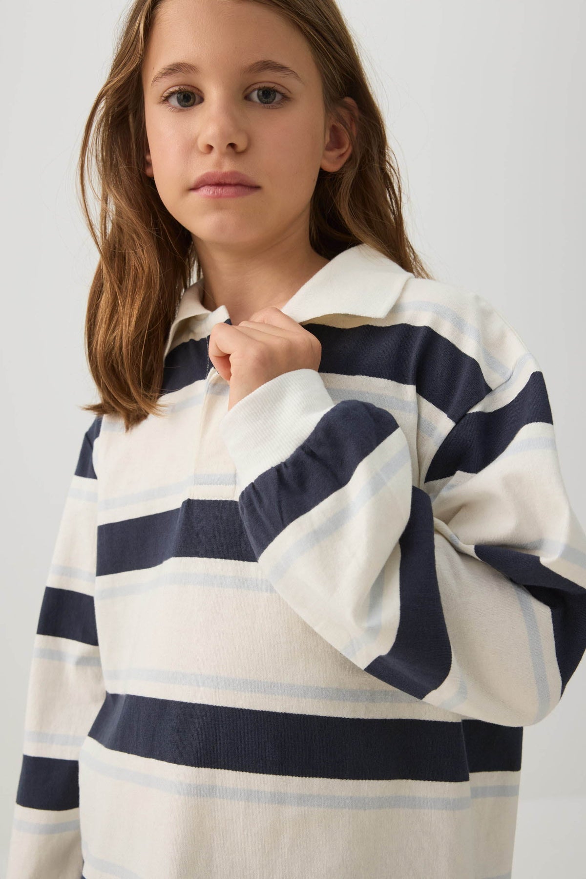 Striped Polo Top