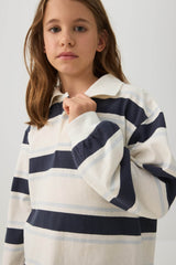 Striped Polo Top