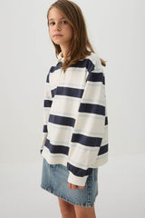 Striped Polo Top