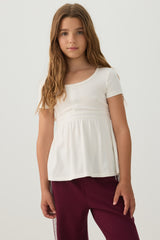 Rib Peplum Top