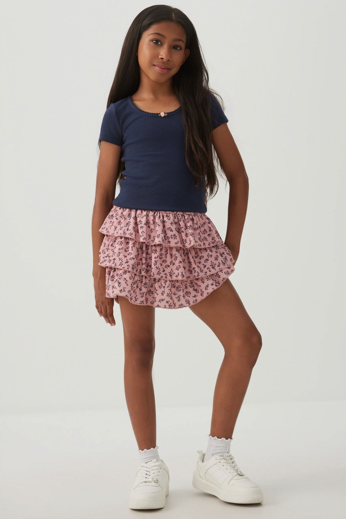 Tiered Mini Skirt