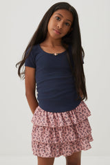 Tiered Mini Skirt