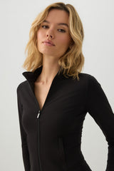Jersey Zip Up Top