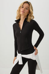 Jersey Zip Up Top