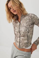Jersey Zip Up Top