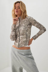 Jersey Zip Up Top