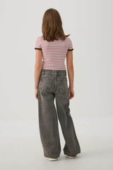 Wide Leg Denim Jeans