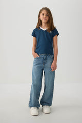 Wide Leg Denim Jeans