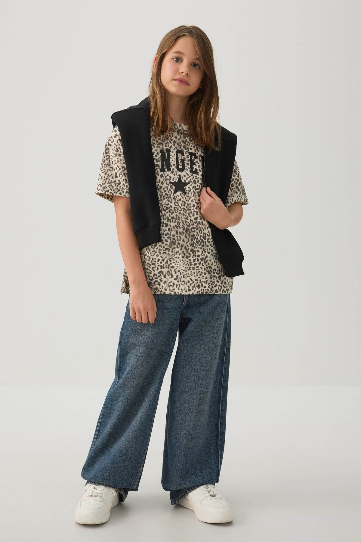 Wide Leg Denim Jeans