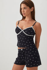Ribbed Tank Top and Short Pyjamas Set
