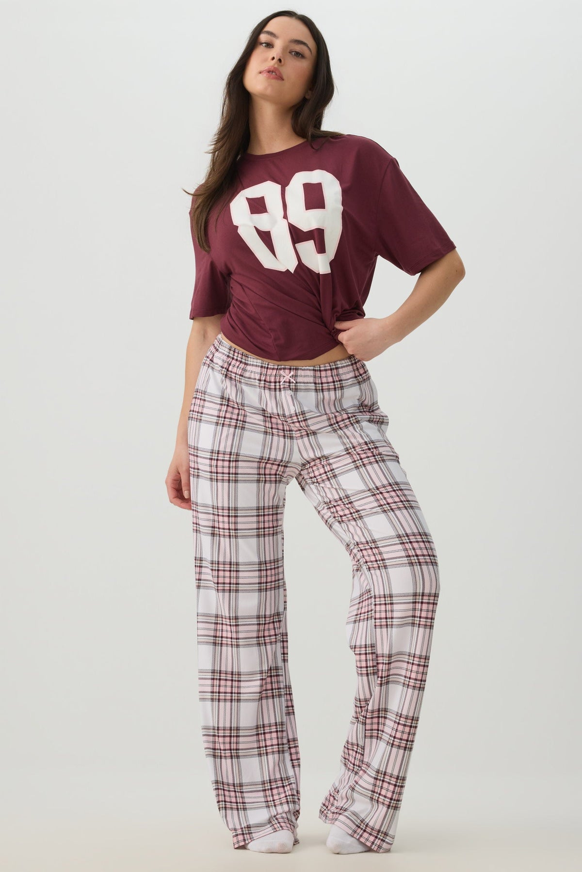 Plaid Super Soft Straight Leg PJ Pants