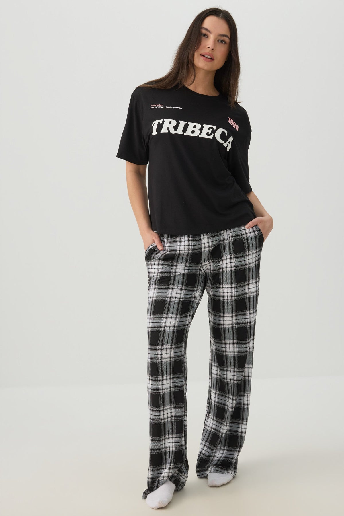 Plaid Super Soft Straight Leg PJ Pants