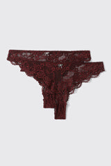 2-Pack Lace Cheeky Panties