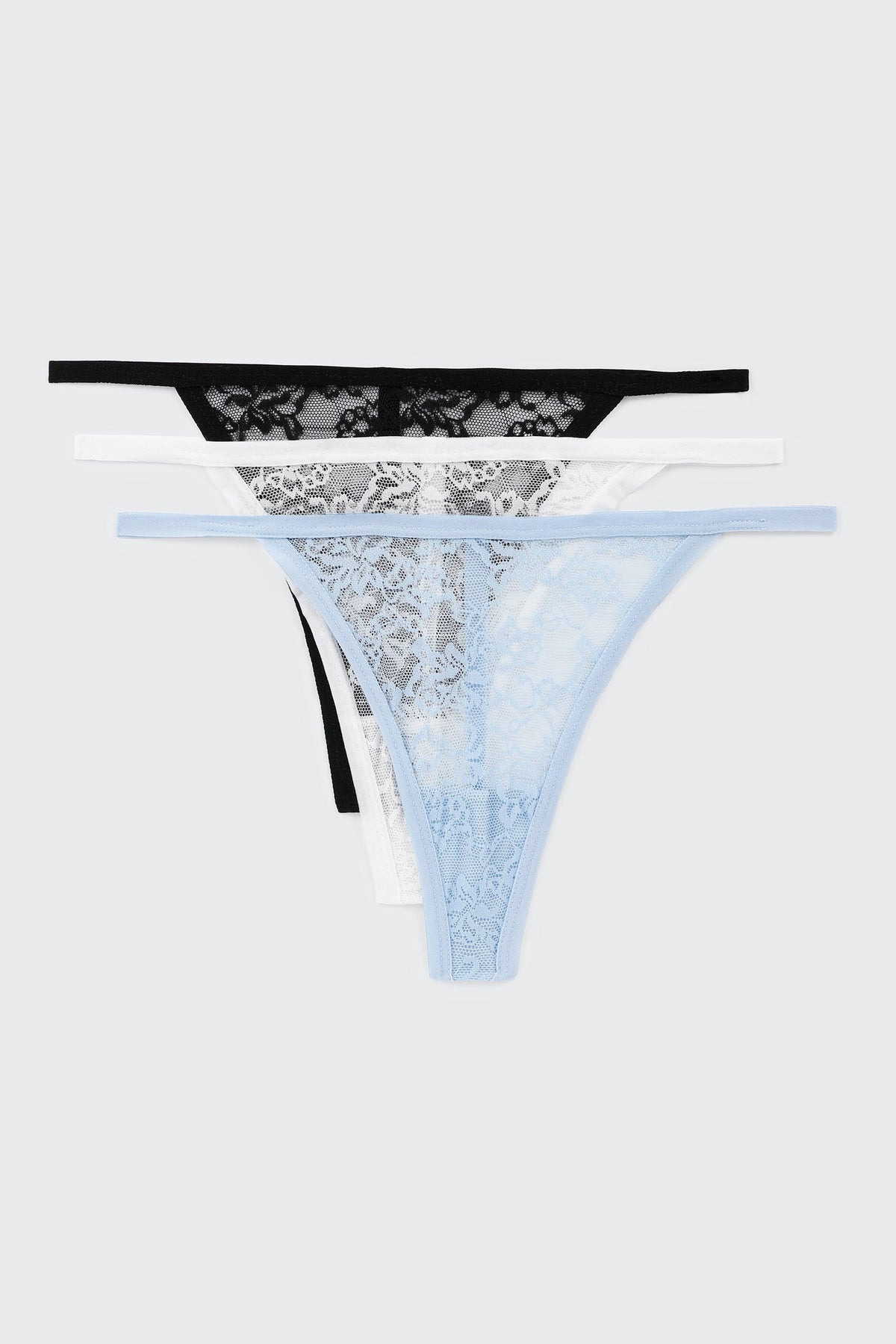 3-Pack Lace String Panties