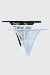 3-Pack Lace String Panties