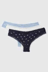 3-Pack Rib Cheeky Panties