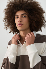 Striped Long Sleeve Polo
