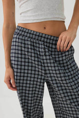 Plaid Loose Pajama Pants