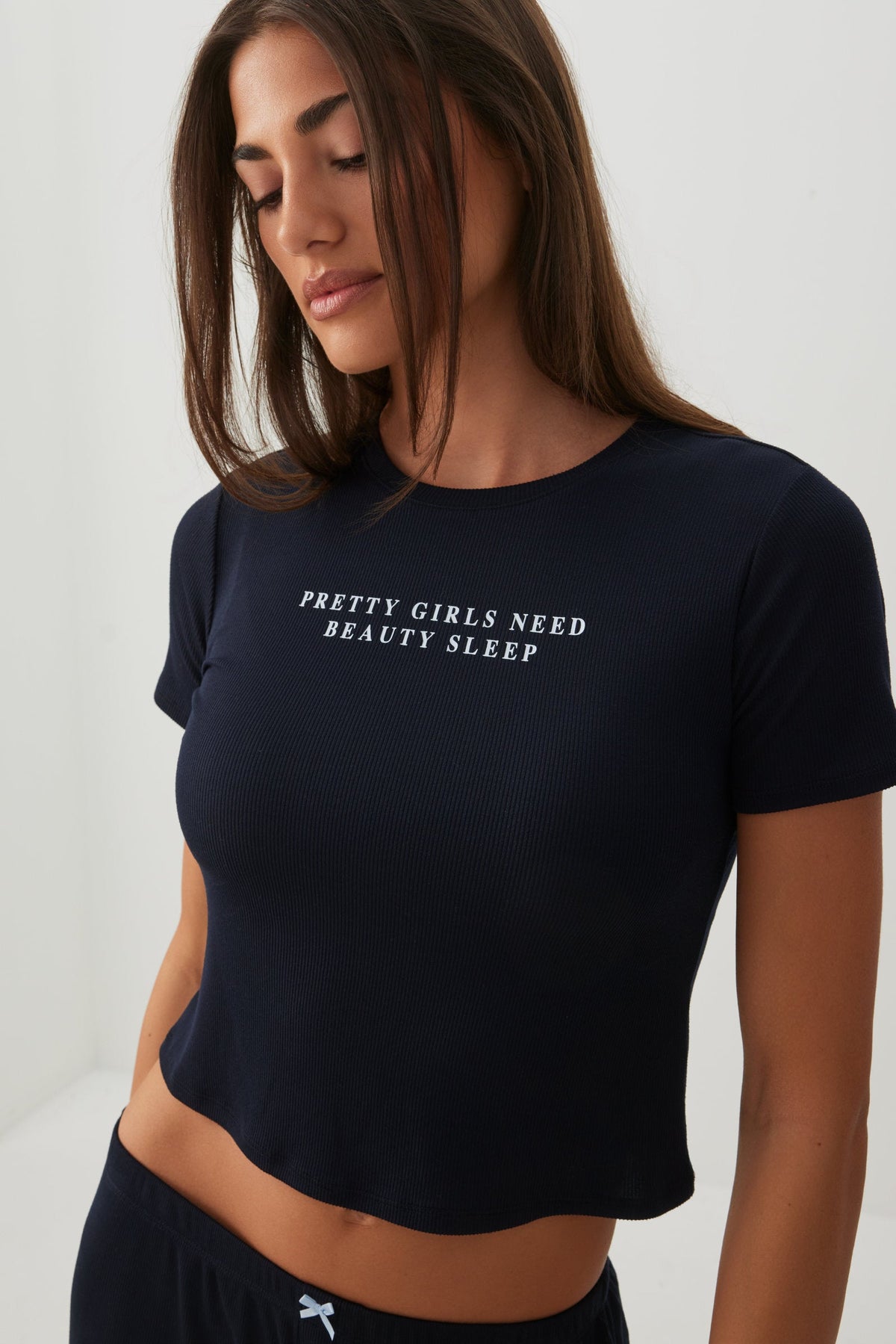 Printed Rib PJ T-Shirt