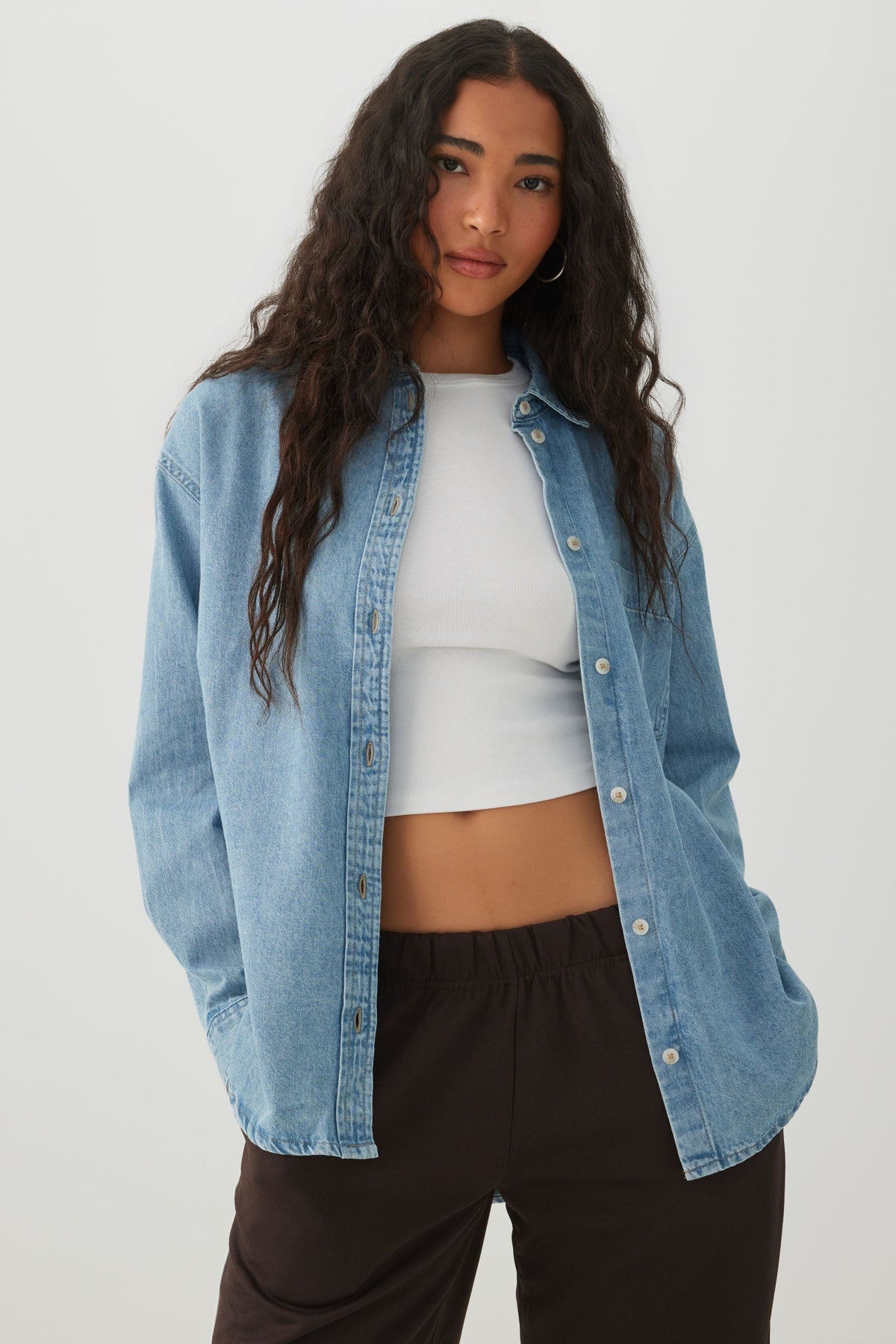 Oversized Denim Shirt