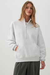 MADESOFTâ¢ Fleece Oversized Half Zip Sweatshirt