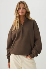 MADESOFTâ¢ Fleece Oversized Half Zip Sweatshirt