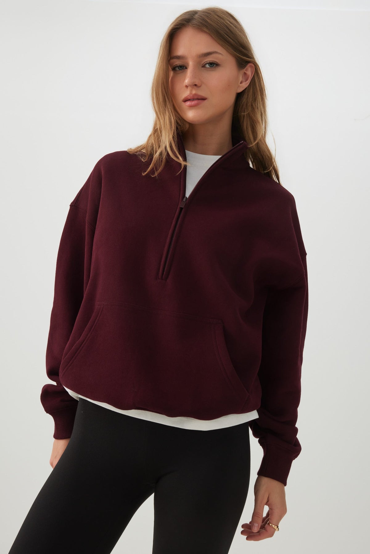 MADESOFTâ¢ Fleece Oversized Half Zip Sweatshirt