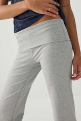 Rib Fold Over Waist Flare Leggings