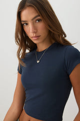 BASICOREâ¢ Cap Sleeve Fitted T-Shirt
