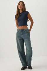 BASICOREâ¢ Cap Sleeve Fitted T-Shirt